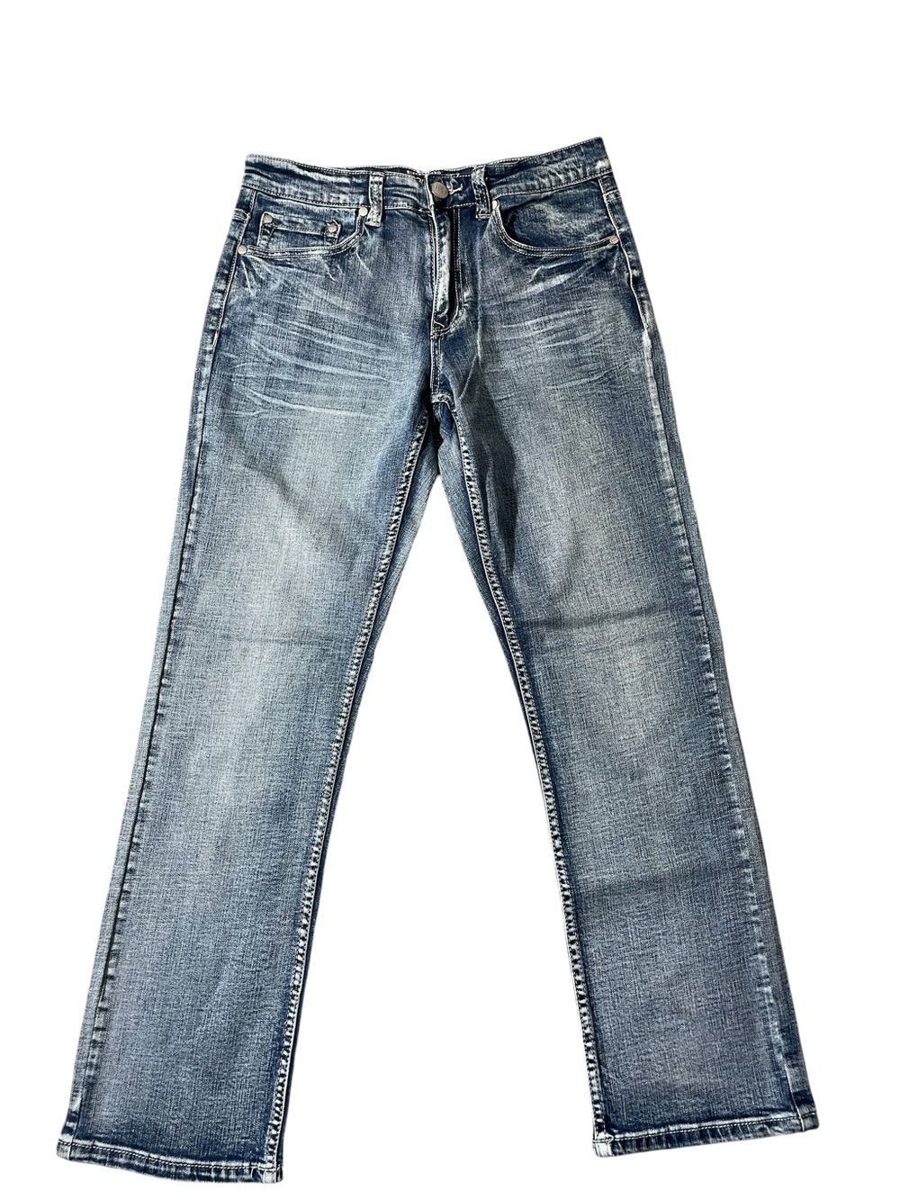 C35- 29x32 Bootcut Jeremy Classic Men's Blue Washed Jeans